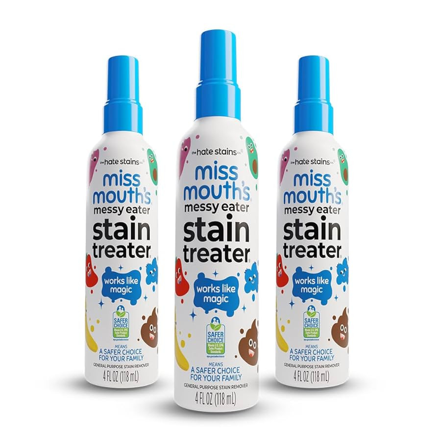 Miss Mouth's Messy Eater Stain Treater Spray - 4oz 3 Pack Stain Remover - Newborn & Baby Essentia... | Amazon (US)