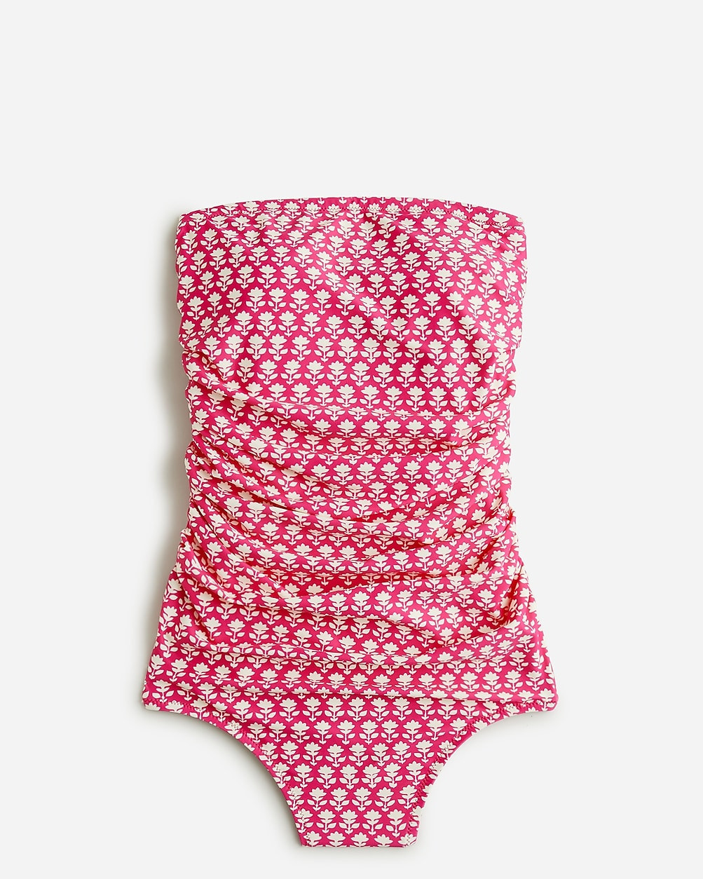 Ruffle V-neck ruched one-piece swimsuit | J. Crew US