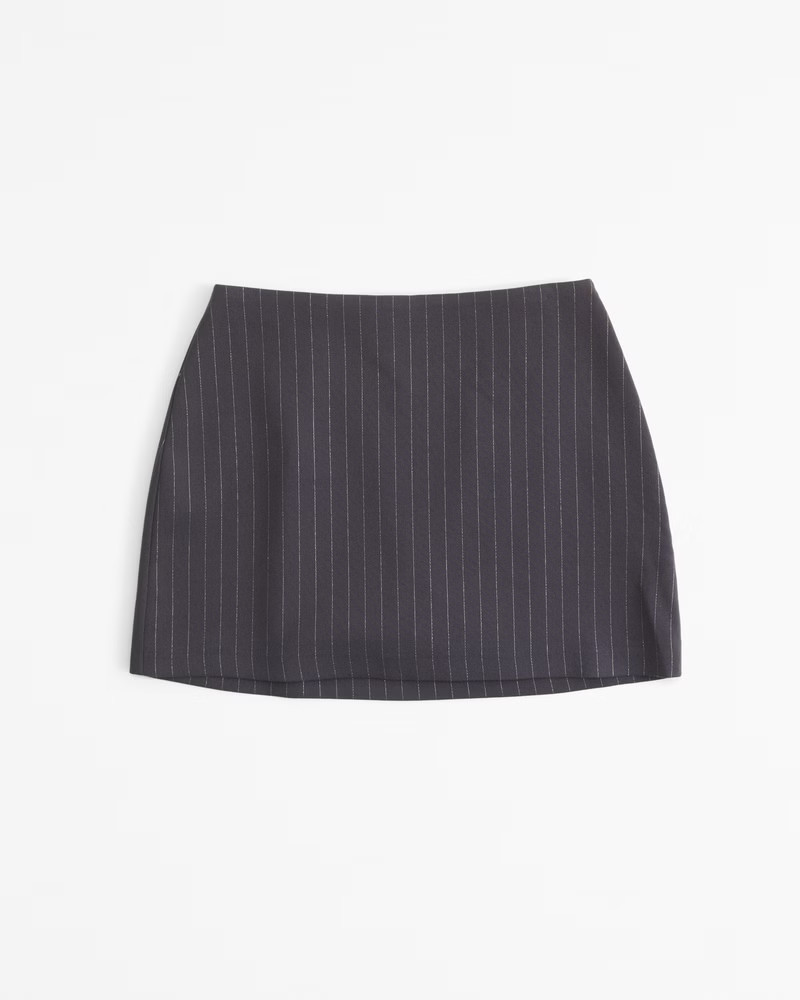 Abercrombie & Fitch Women's The A&F Scarlett Mini Skort in Grey Pinstripe - Size S | Abercrombie & Fitch (US)