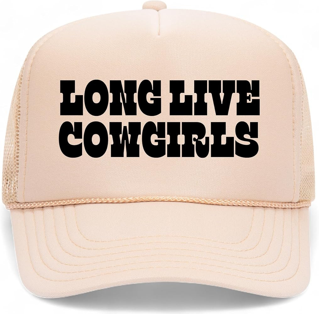 Long Live Cowgirls Trucker Hat | Vintage Cowboy Cute Girly Western Funny | Premium Mesh Foam Snap... | Amazon (US)