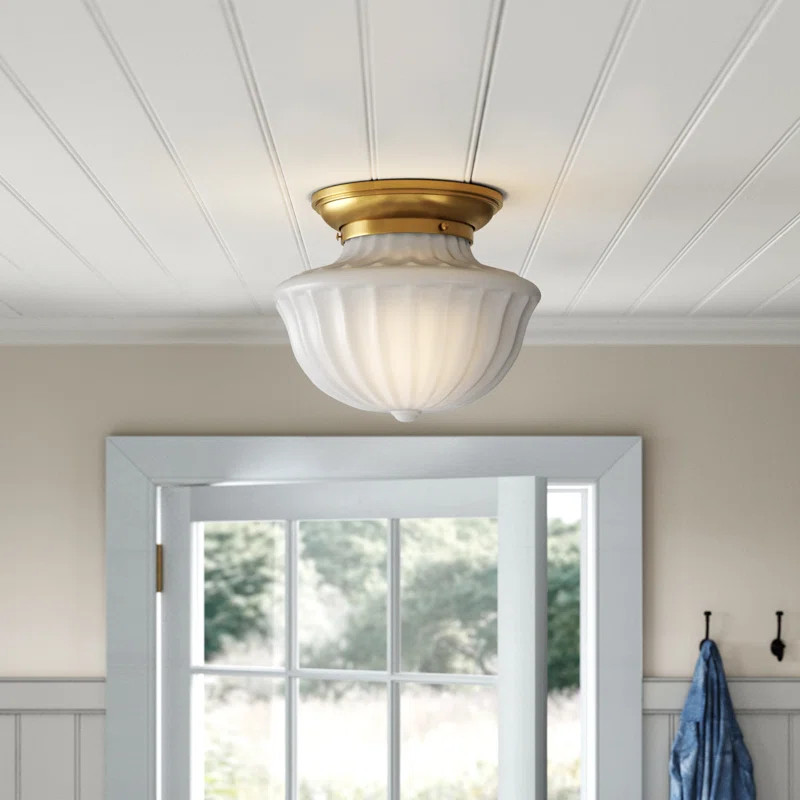 Maisie Glass Semi Flush Mount | Wayfair North America