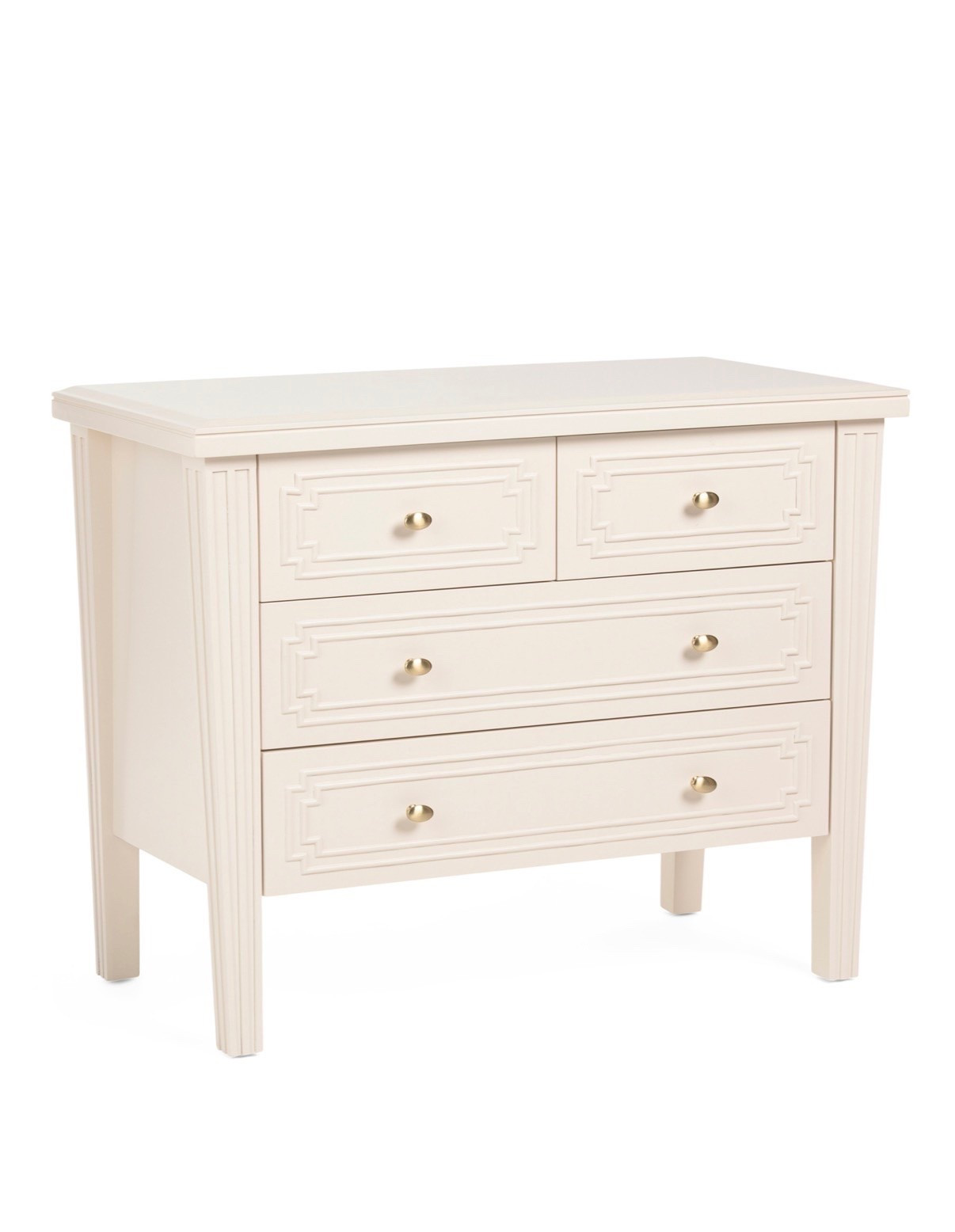 Tjmaxx chest - would look great as a nighstand!  #tjmaxx white chest of drawers small dresser oversized nighstands traditional home decor elegant home Lillian August homegoods finds
