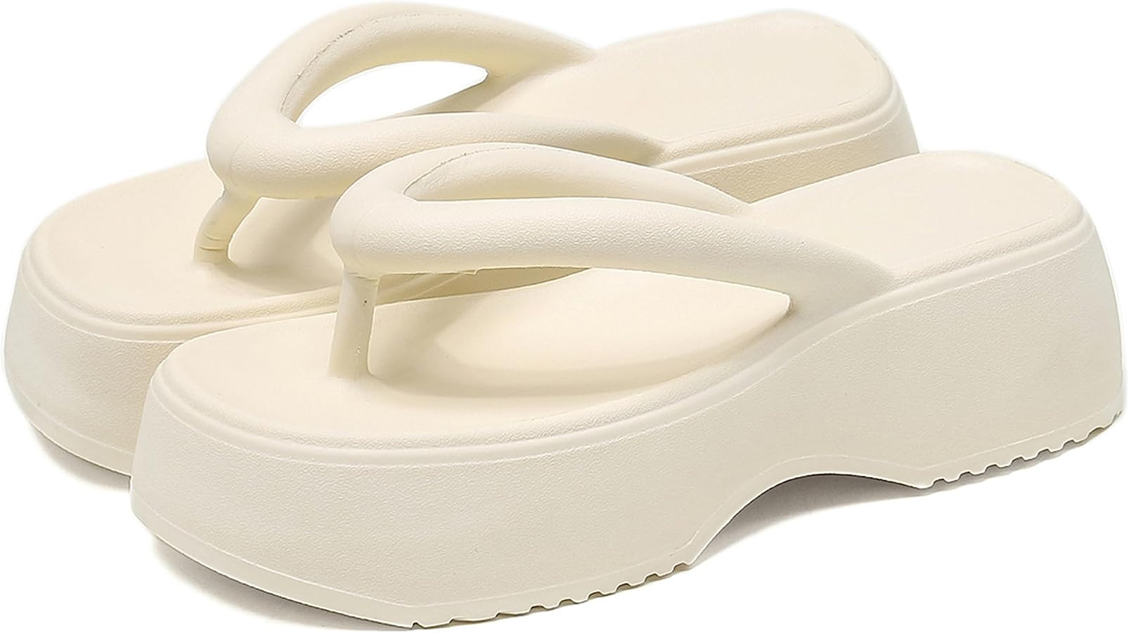 Women's Platform Flip Flops, Casual Wedges Sandals With Arch Support, Summer Chunky Heeled Slides... | Amazon (US)