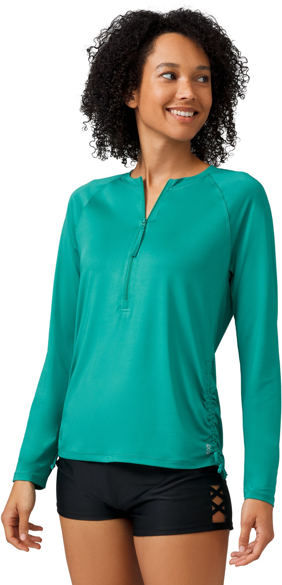 Free Country Women's Sunfree Long-Sleeve Quarter-Zip Top Green XS | REI