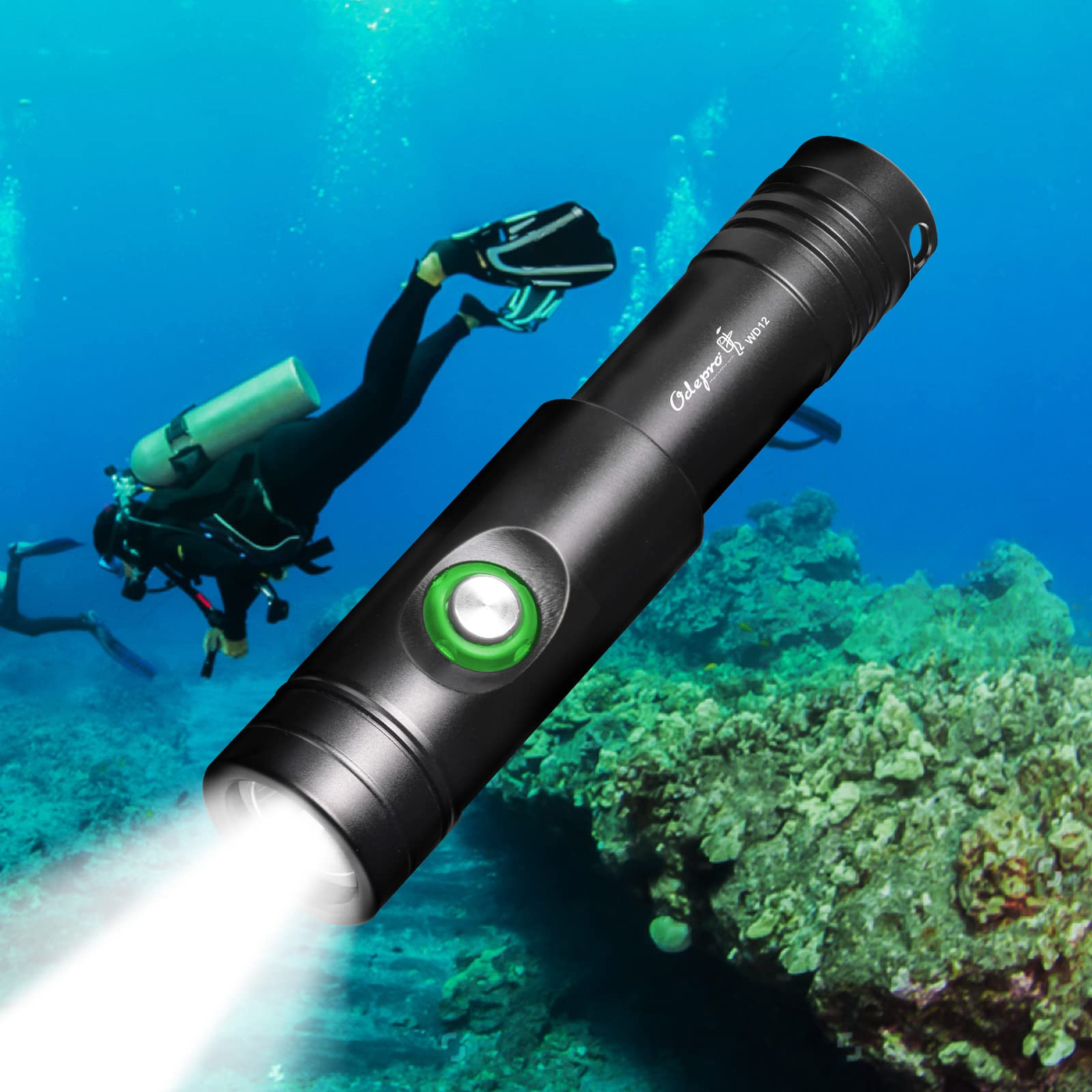 WD12 Dive Light - 980 Lumens Compact Scuba Diving Backup Light with 3 Modes, IP68 Waterproof Subm... | Amazon (US)