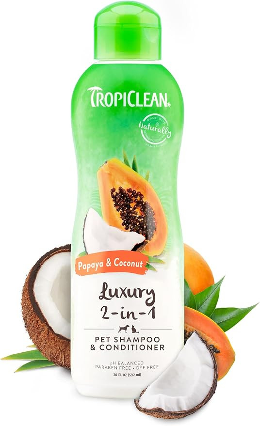 TropiClean 2-in-1 Dog Shampoo and Conditioner, Moisturizing Dog Detangler, Puppy Safe, Made in th... | Amazon (US)