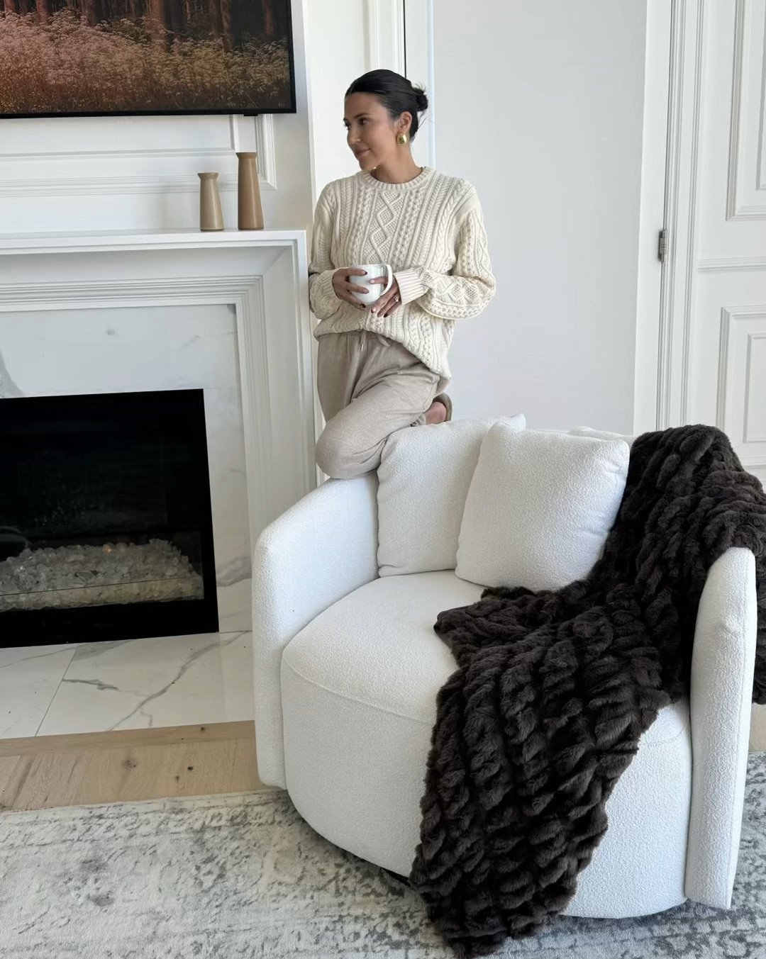My white boucle swivel chair is in stock and under $300!  This is such a comfy amazing accent chair - we have 2 and love them. This brown blanket is the softest too 🤎

Walmart home, accent chair, swivel chair, white chair, bedroom decor, primary bedroom furniture, neutral home, neutral bedroom, living room furniture, reading chair, Christine Andrew, Andrew home 

#LTKHome #LTKWatchNow