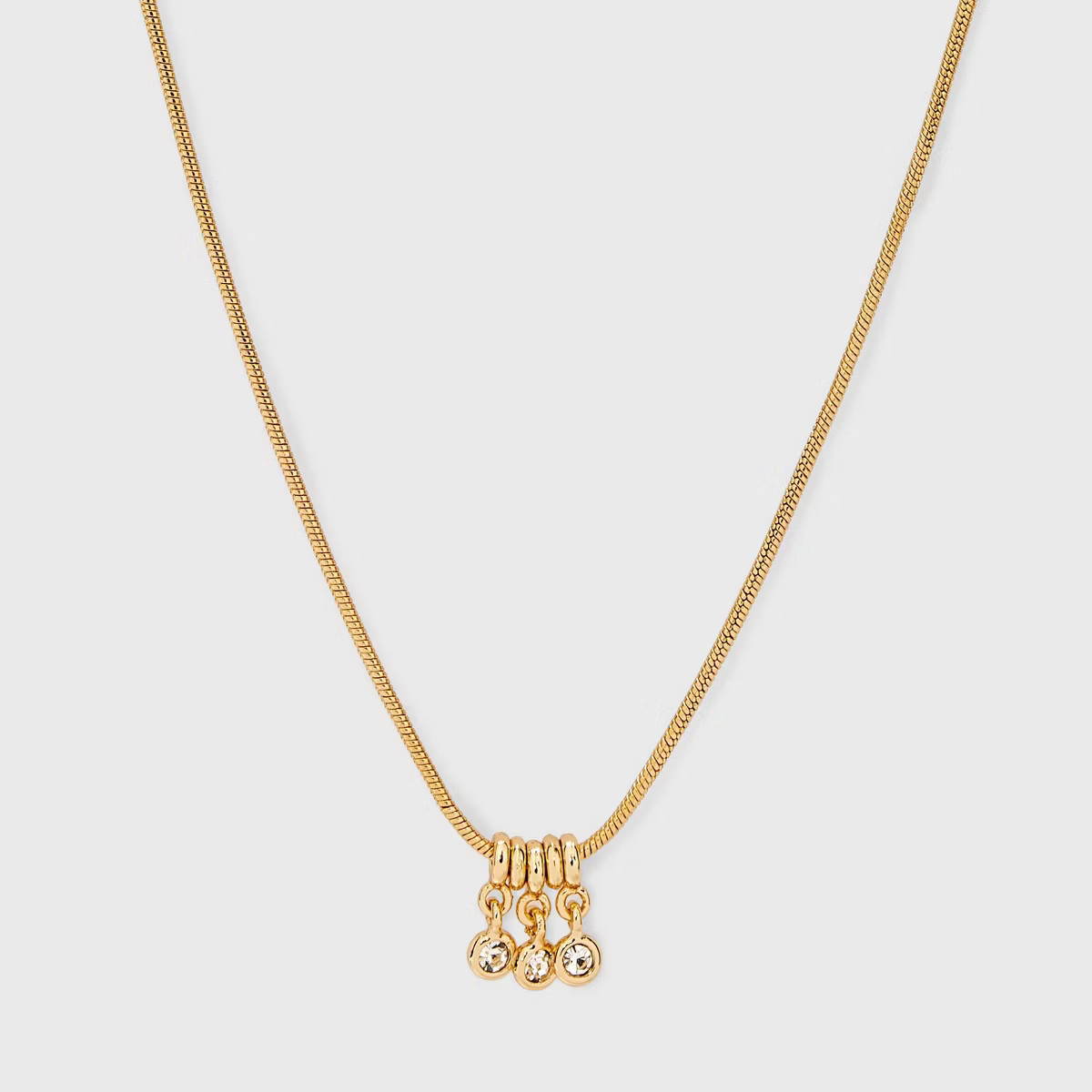 Multi Stone Drop Pendant Necklace - A New Day™ Gold | Target