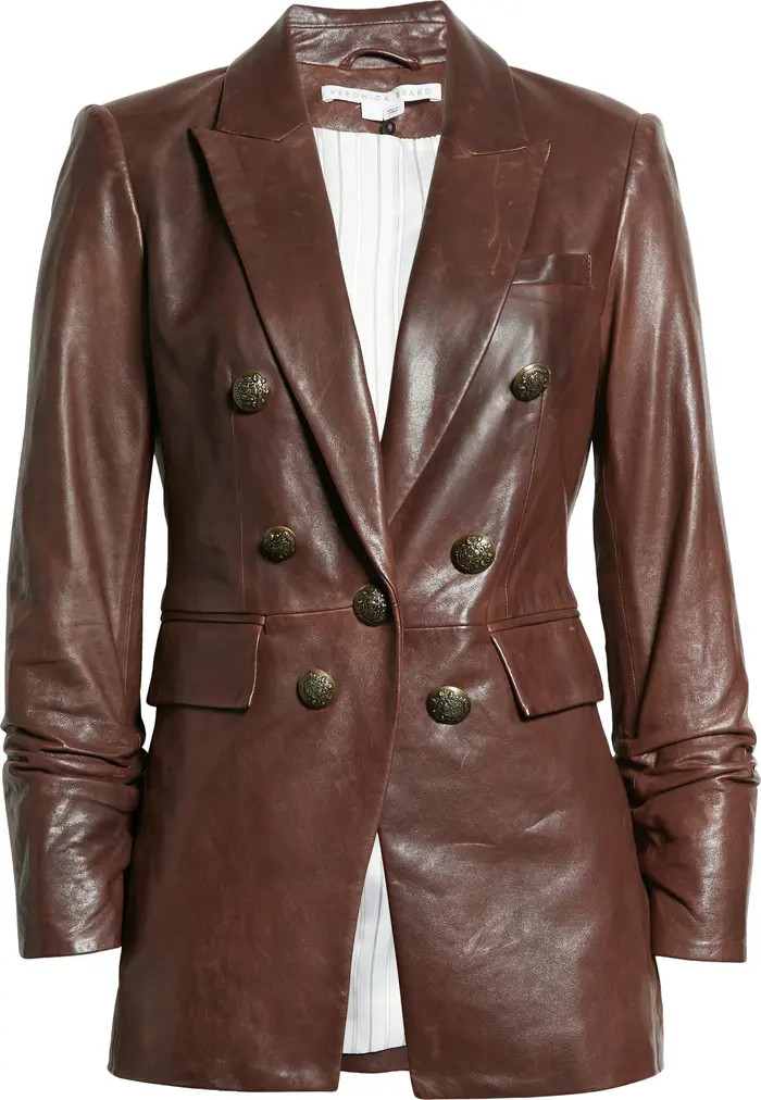 Veronica Beard Oneta Leather Dickey Jacket | Nordstrom | Nordstrom