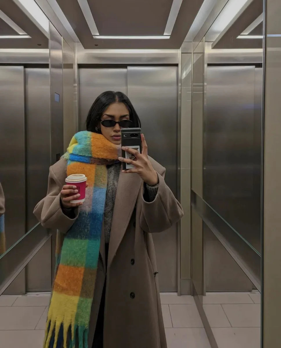 Muted checked Scarf | Kiwi and Co