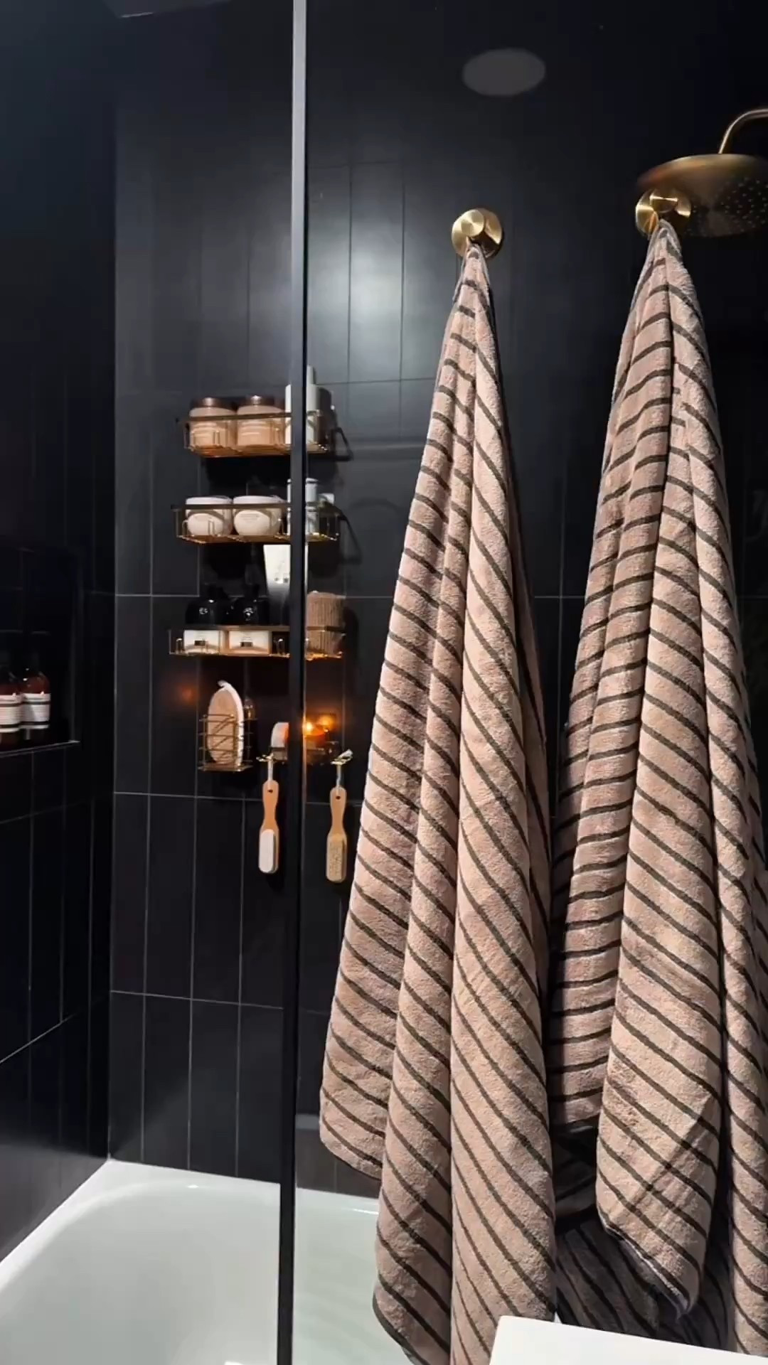 My gold shower caddy is a life saver! It holds all of my products and looks aesthetic. 🚿

Bathroom. Moody. Modern home. Towel hooks. Bathroom organization. Affordable home finds. Gold accents 

 

#LTKFindsUnder50 #LTKHome #LTKFindsUnder100