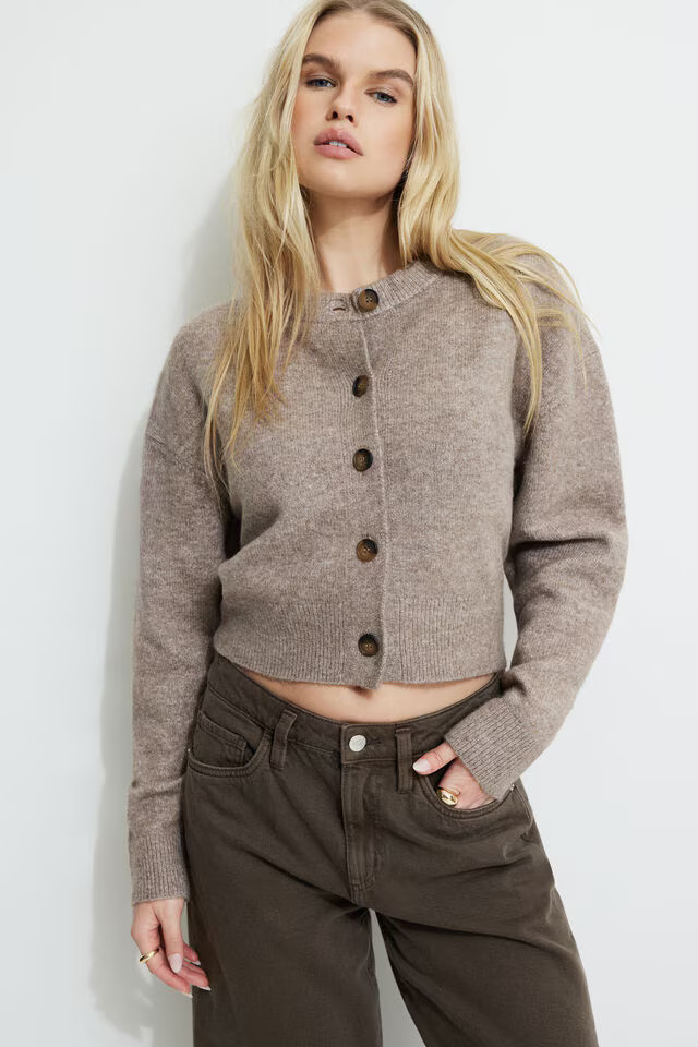 Heavenlyarn™ Catherine Crewneck Cardigan | Dynamite Clothing