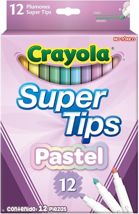 CRAYOLA Bright Supertips Pastel Edition, Pack of 12 | Amazon (US)