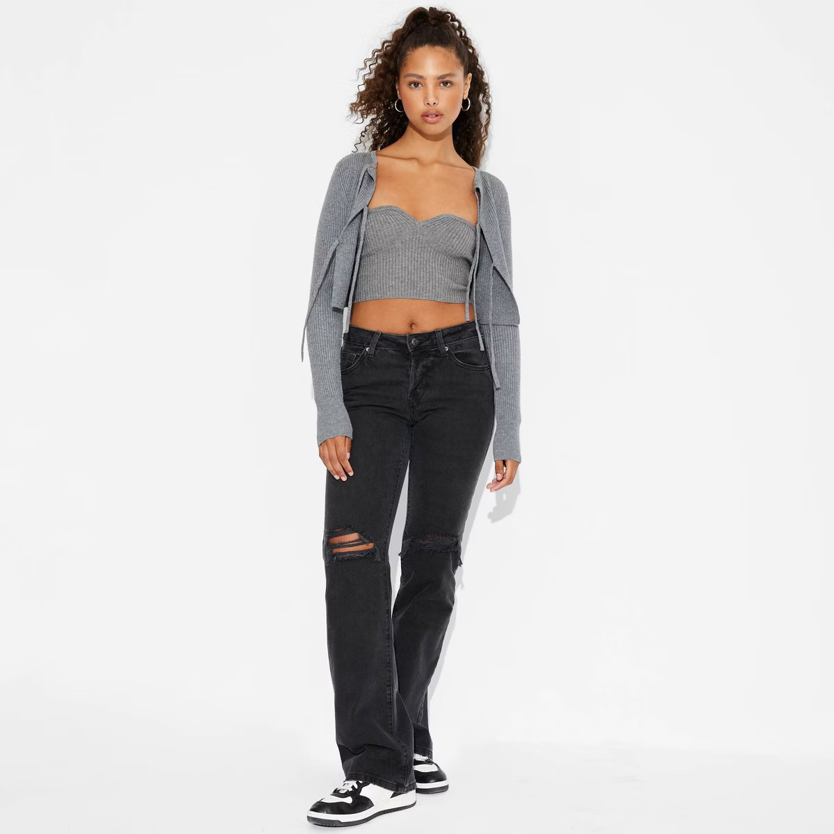Women's Cropped Tube Sweater - Wild Fable™ Heather Gray XXS | Target
