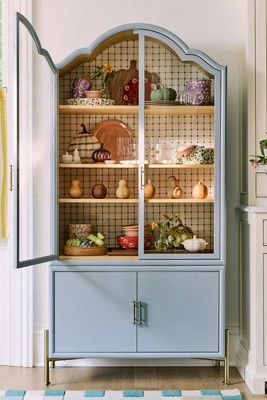 Livia Glass & Wood Storage Hutch | Anthropologie (US)