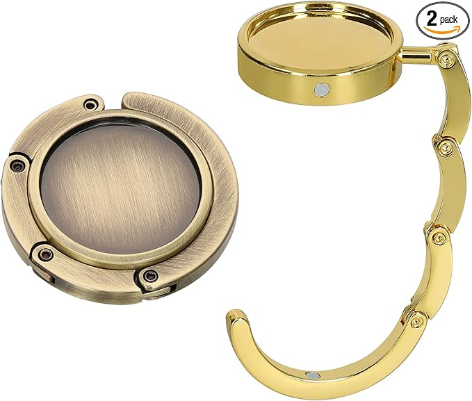 Purse Hook for Table - Set of 2 Purse Holder - Folding Handbag Hanger - Portable Bag Holder - Bag... | Amazon (US)