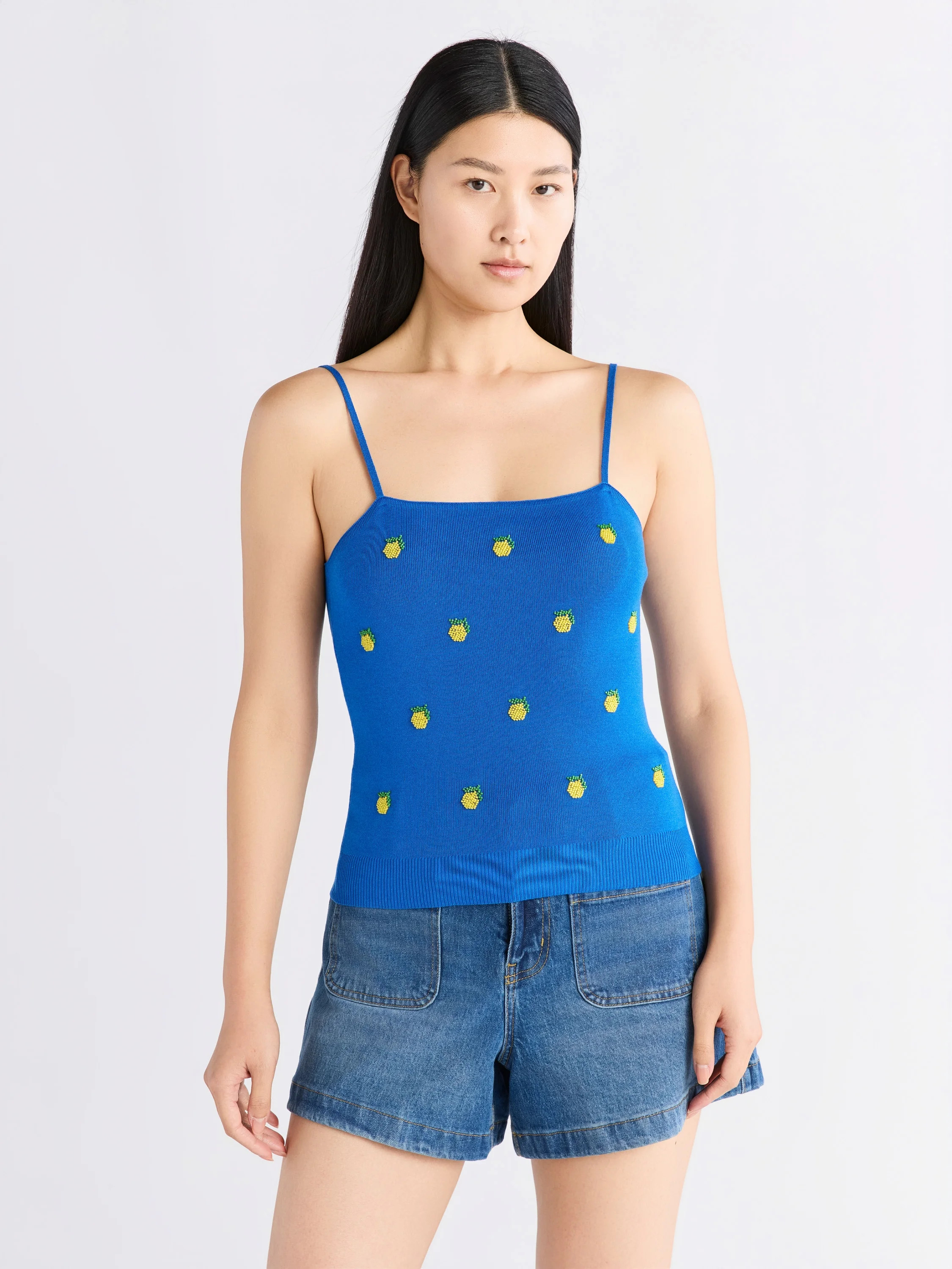 Free Assembly Women's Beaded Tank Top Sweater, Lightweight, Sizes XS-XXL | Walmart (US)