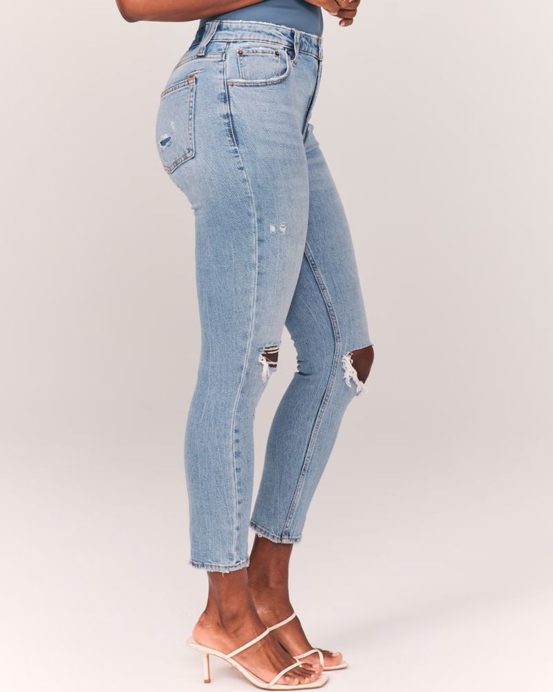 Women's Curve Love High Rise Skinny Jean | Women's Bottoms | Abercrombie.com | Abercrombie & Fitch (US)