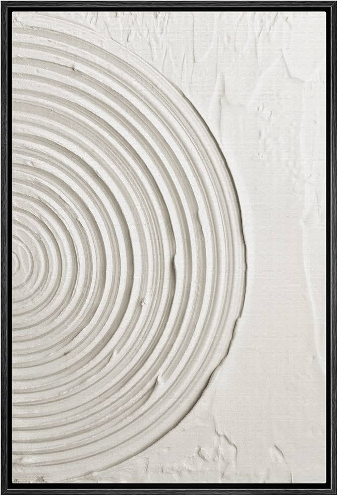 SIGNWIN Framed Canvas Print Wall Art Paint Stroke Geometric Spiral Abstract Shapes Illustrations ... | Amazon (US)