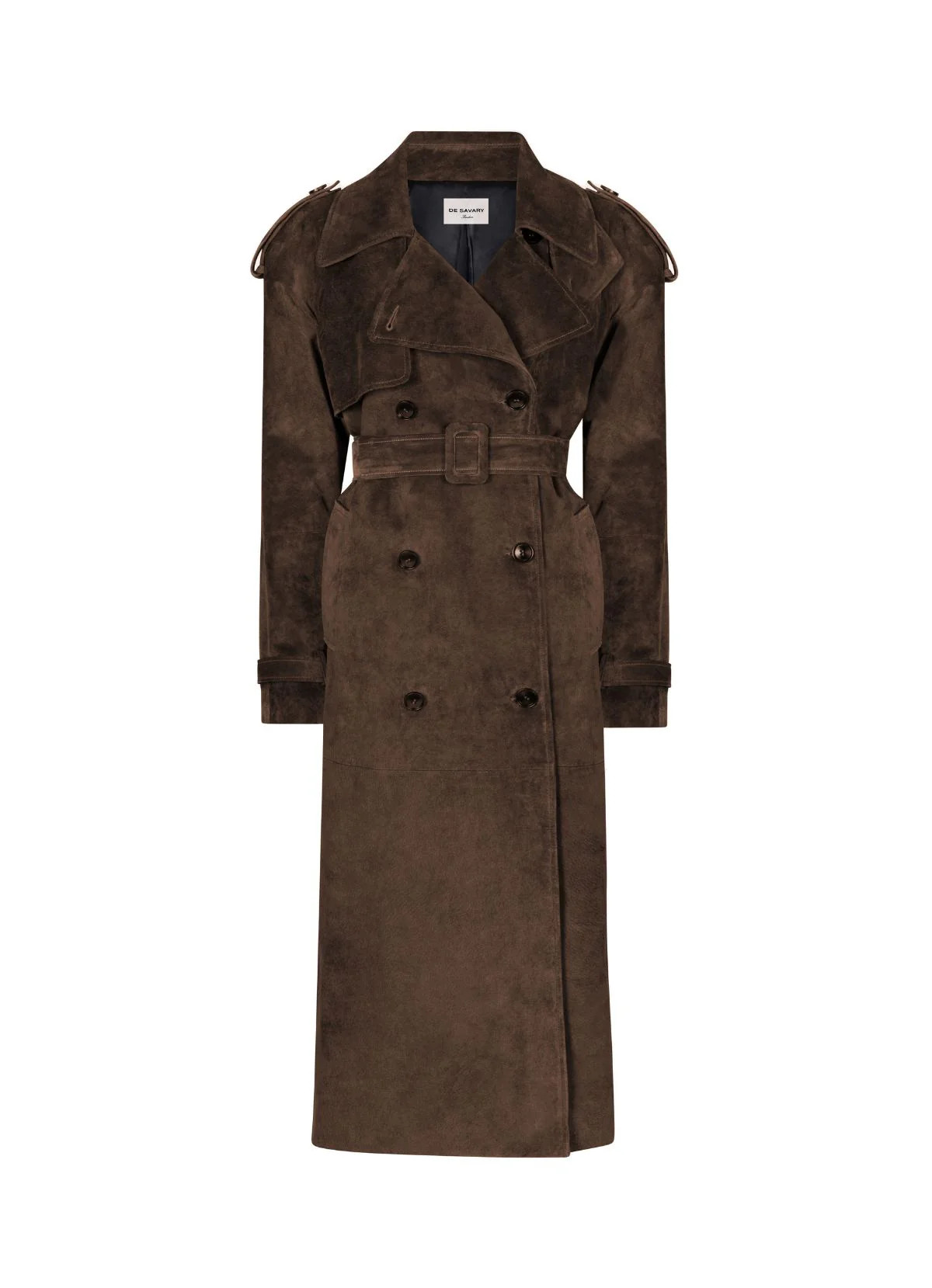 Brown Suede Trench Coat | DE SAVARY LONDON