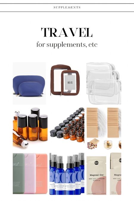 Here are the items I shared for my supplement travel hacks! 