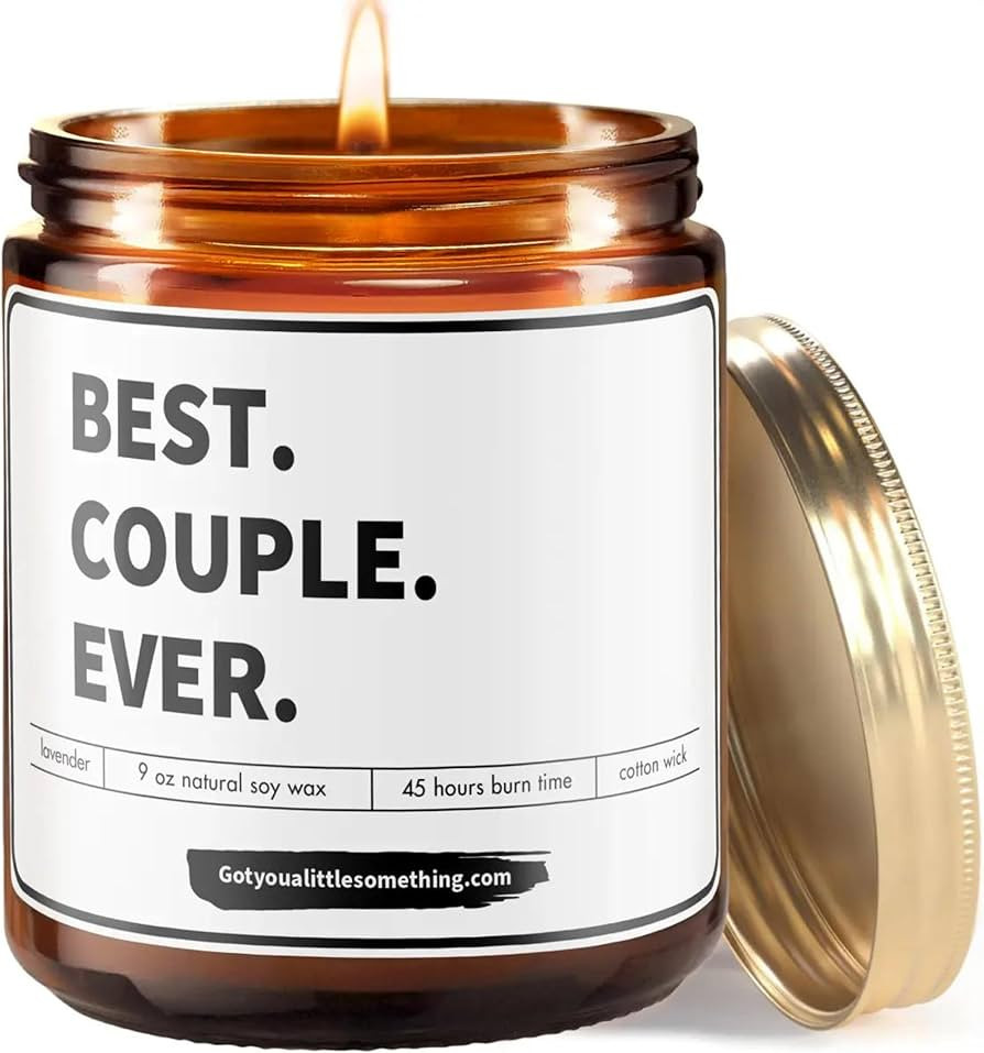 Gifts for Couples - Best Couple Ever Scented Candle for Couple Anniversary, Wedding Engagement, N... | Amazon (US)