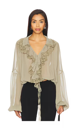 Pearl Top in Khaki | Revolve Clothing (Global)