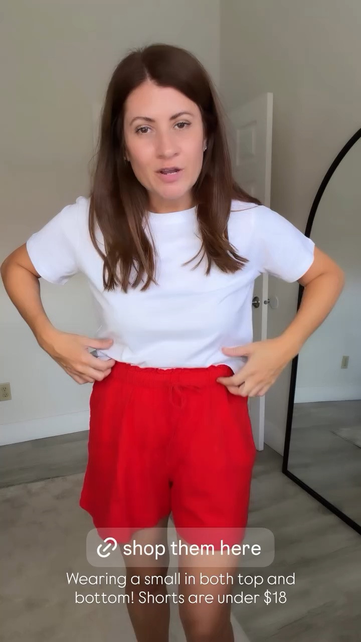 Wearing a small in both top and bottom! Shorts are under $18
