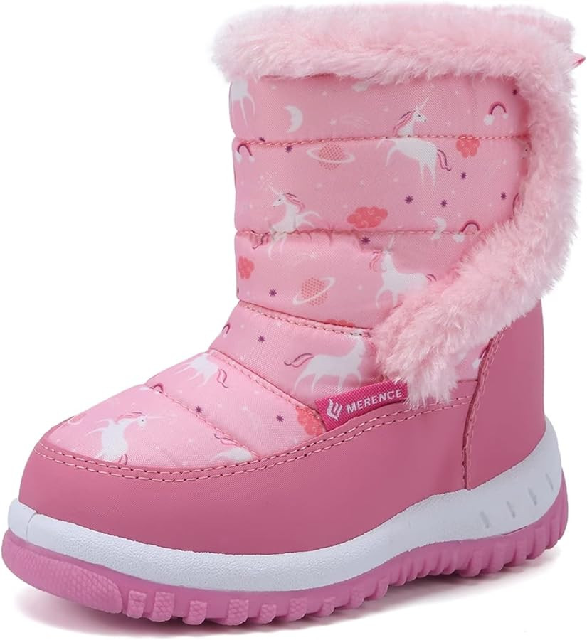 FANTURE Winter Snow Boots for Boy and Girl Outdoor with Fur Lined(Toddler/Little Kids) | Amazon (US)