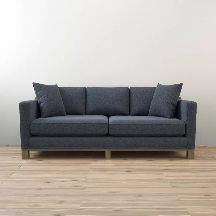85" Kay Two Cushion Track Arm Sofa with Wood Base - Brookside Home | Target