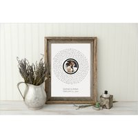 Custom Framed Song Lyric Print, Wedding Photo Gift, First Anniversary Cool Gift Idea, Engagement For Him | Etsy (US)