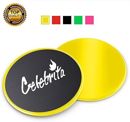 Celebrita Pair of Gliding Discs Core Sliders Ab, Back, Hip, and Leg Exercise Gear for Gym, Home, ... | Amazon (US)