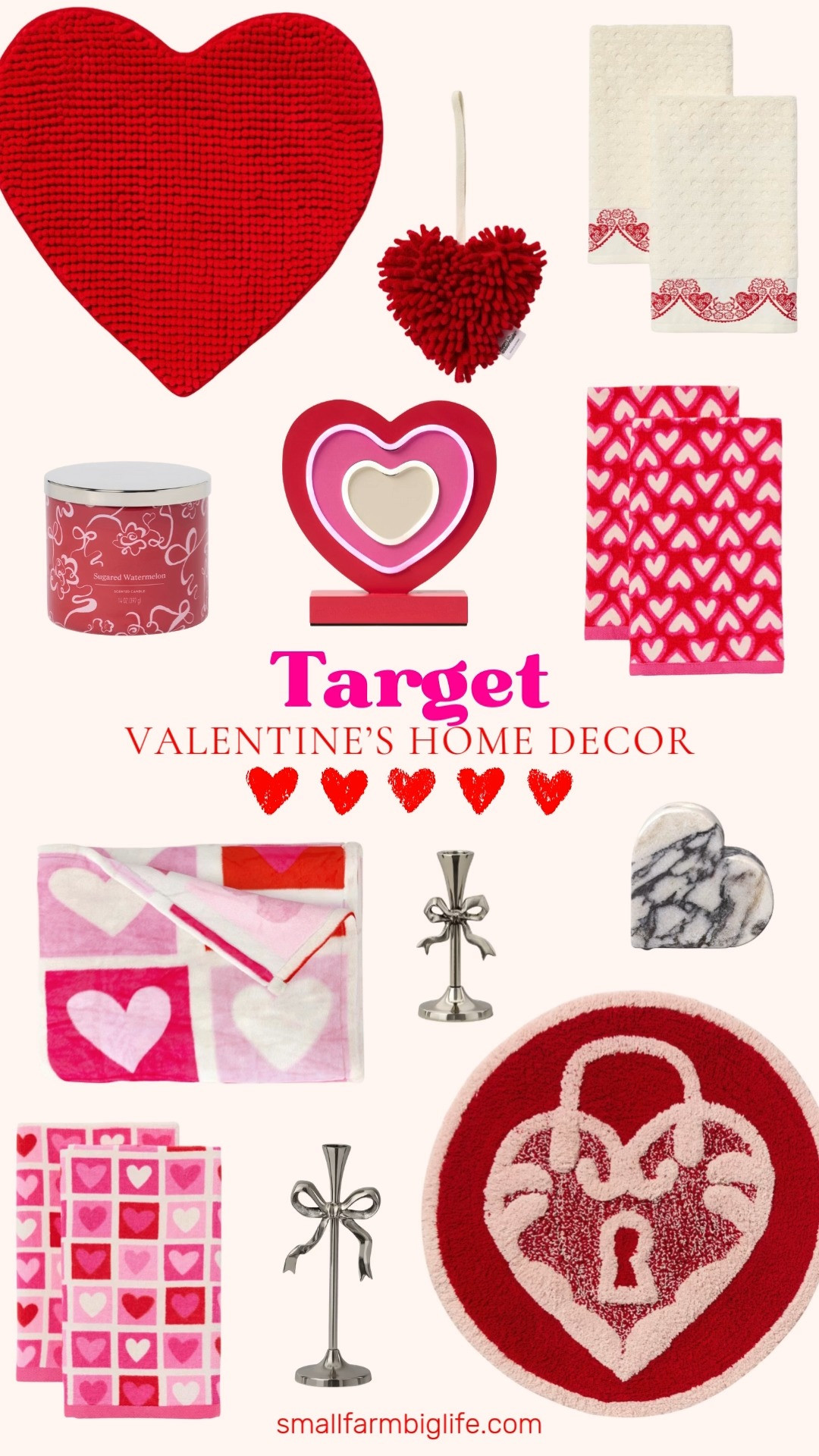 Target Valentine’s home decor but make it cozy ❤️✨ From heart rugs and embroidered towels to soft throws and glow up candle accents, these little details are perfect for adding a festive touch to everyday spaces. And yes, even the bathroom. 

 #LTKSeasonal #LTKHome #LTKFindsUnder50