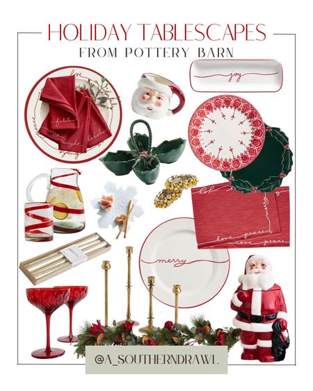 Holiday tablescapes from pottery barn - Christmas hosting - hosting essentials - Christmas tablescapes 

#LTKhome #LTKHoliday #LTKparties