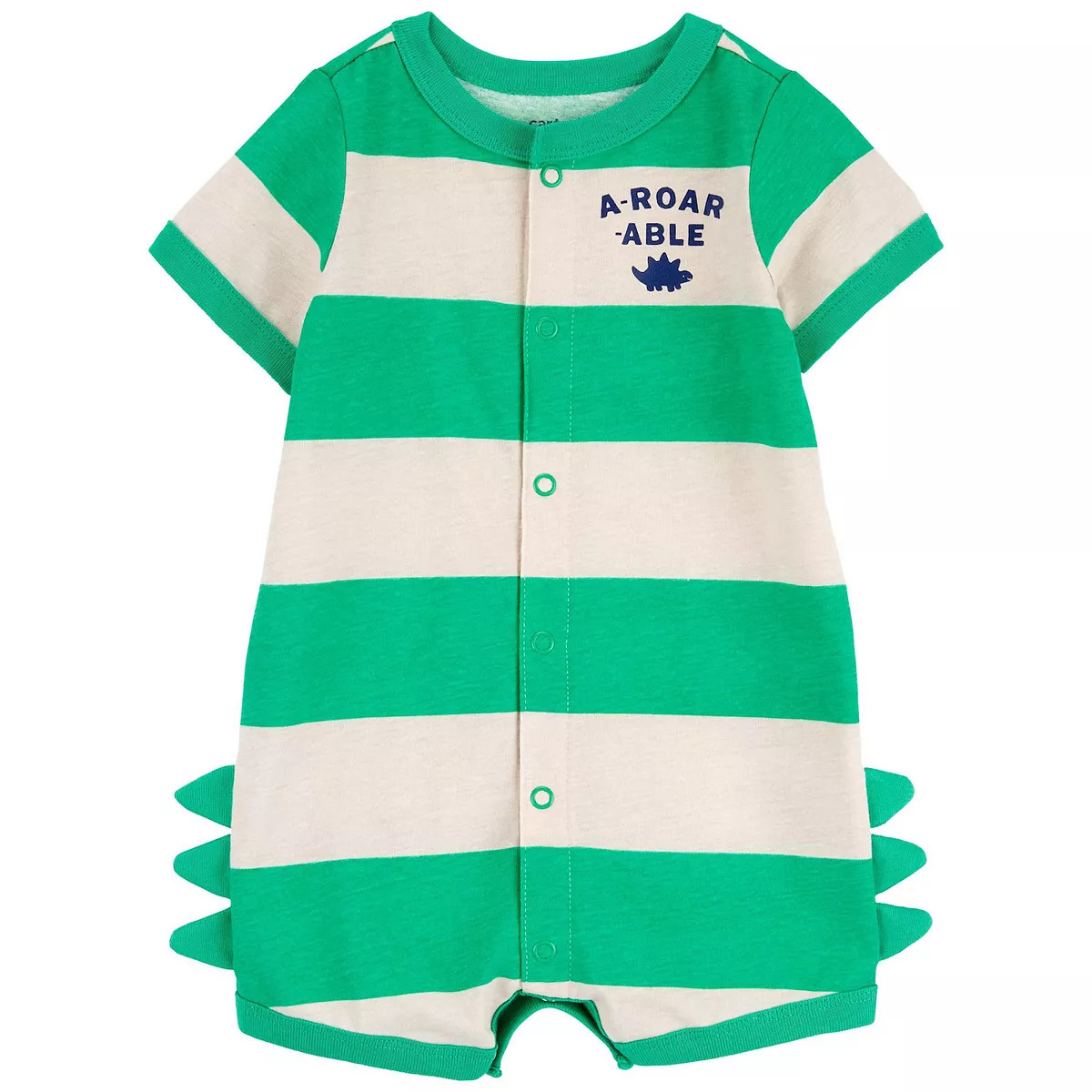 Baby Boy Carter's A-Roar-Able Striped Snap-Up Romper | Kohl's