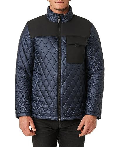 Vince Camuto Men's Quilted Jacket, Blue, Medium | Amazon (US)