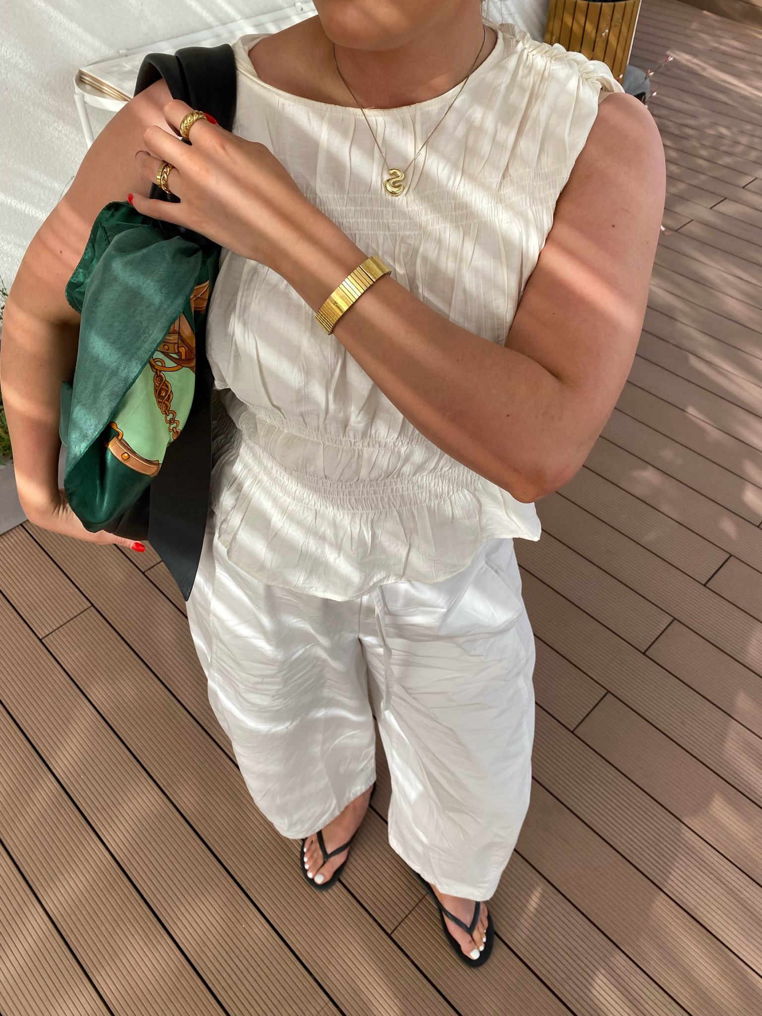 Croatia outfit // cos // cos barrel trouser // summer outfit //  mid size 

#LTKuk #LTKmidsize #LTKsummer