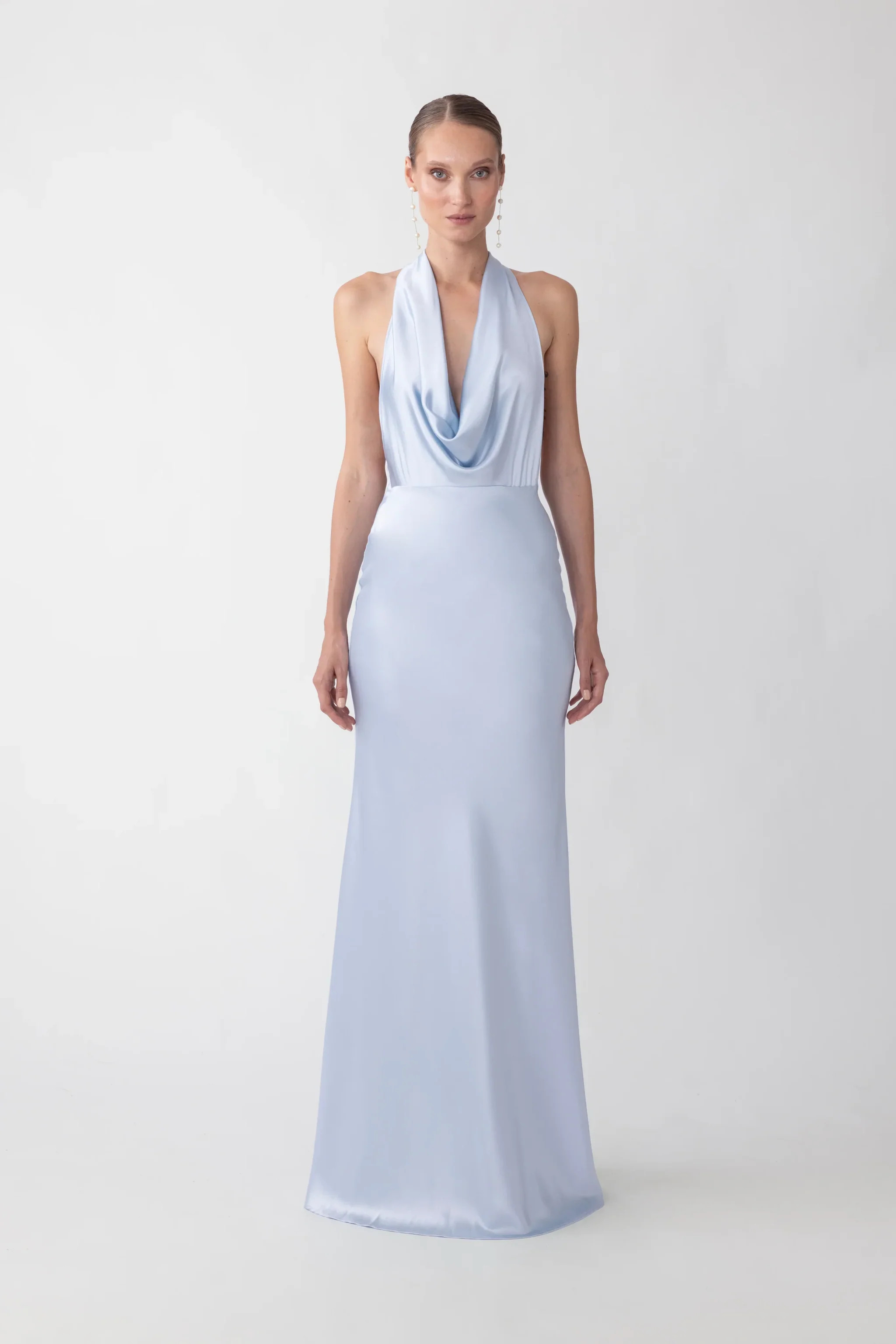 Pearl Satin Gown | Sau Lee