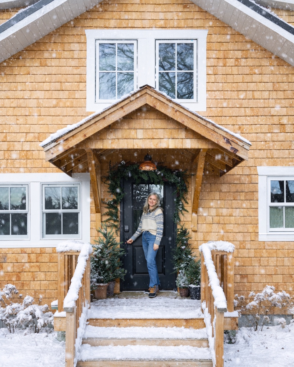 A holiday scene from #thepoplarcottage (with snow straight from my imagination and added in post ;). 

Holiday decor kindly gifted from Pottery Barn ✨

#LTKHome #LTKHoliday