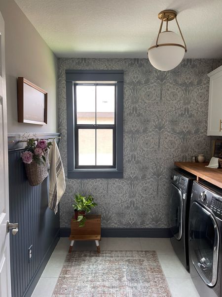 Laundry Room into #diy #wallpaper #laundryroom 

#LTKhome #LTKFind