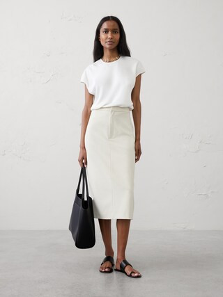 Tailored Pencil Midi Skirt | Banana Republic Factory