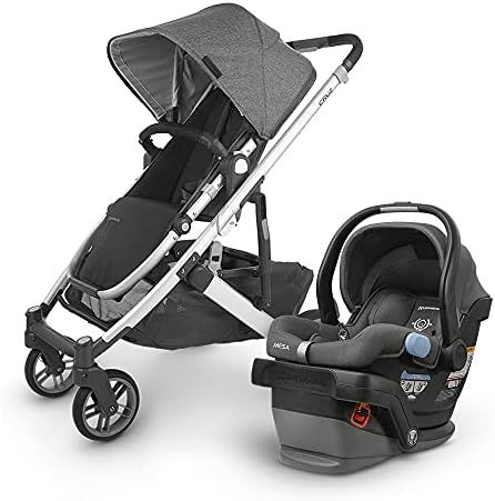 UPPAbaby Cruz V2 Stroller - Jordan (Charcoal Melange/Silver/Black Leather) + Mesa Infant Car Seat... | Amazon (US)