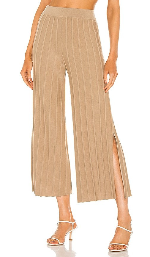 Wide Rib Pant in Tan | Revolve Clothing (Global)