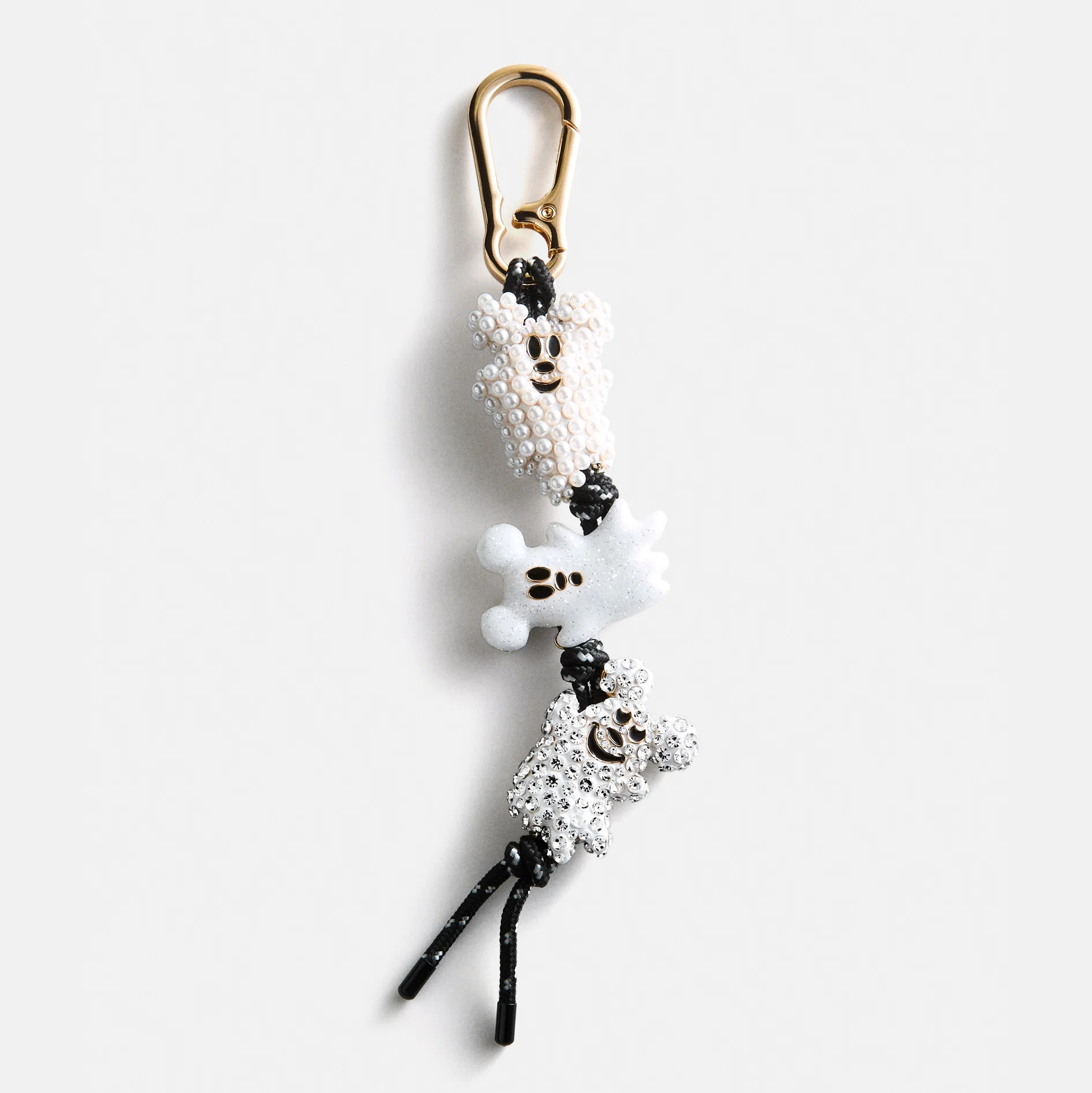 Disney Mickey Mouse Ghost Trio Bag Charm - White | BaubleBar