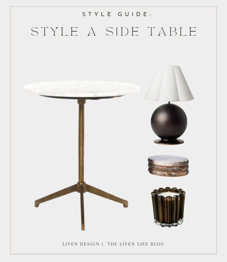 Style a side table. Style guide.  Accent table. Home decor. Marble table. Candle. Table lamp. Target decor. Coasters. 

#LTKSeasonal #LTKHome #LTKSaleAlert