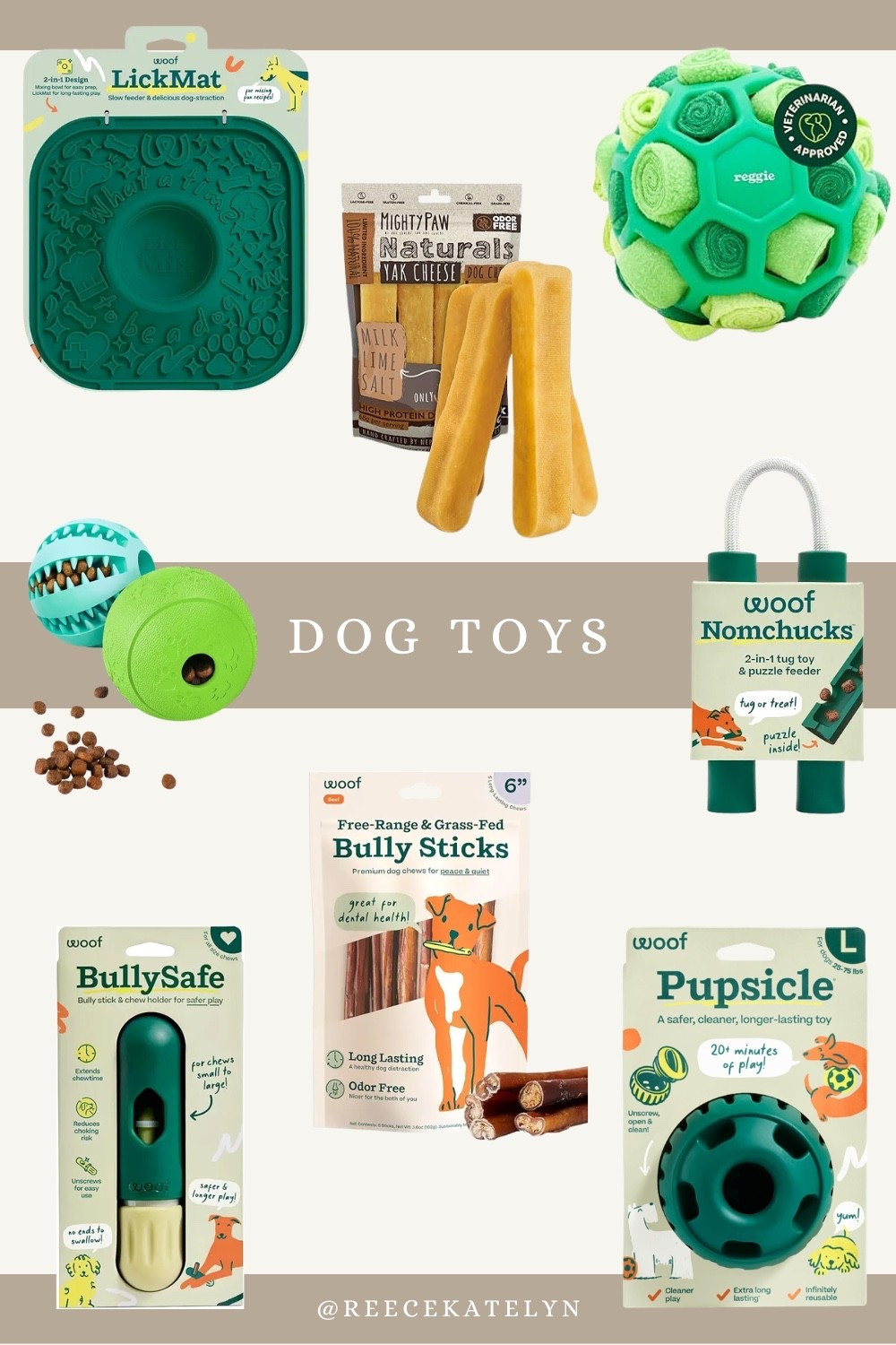 Sharing our most-used dog toys, WOOF favorites, enrichment toys, lick toys, and dog treats we keep buying again and again. If you have a bored dog, heavy chewer or need more mental stimulation ideas, these are so good.


#DogEnrichmentIdeas #DogLickToy #InteractiveDogToys #DogMomAmazonFinds #PetProducts #DogMustHaves #WoofDog #AggressiveChewerToys #DogTreatIdeas #LTKPets