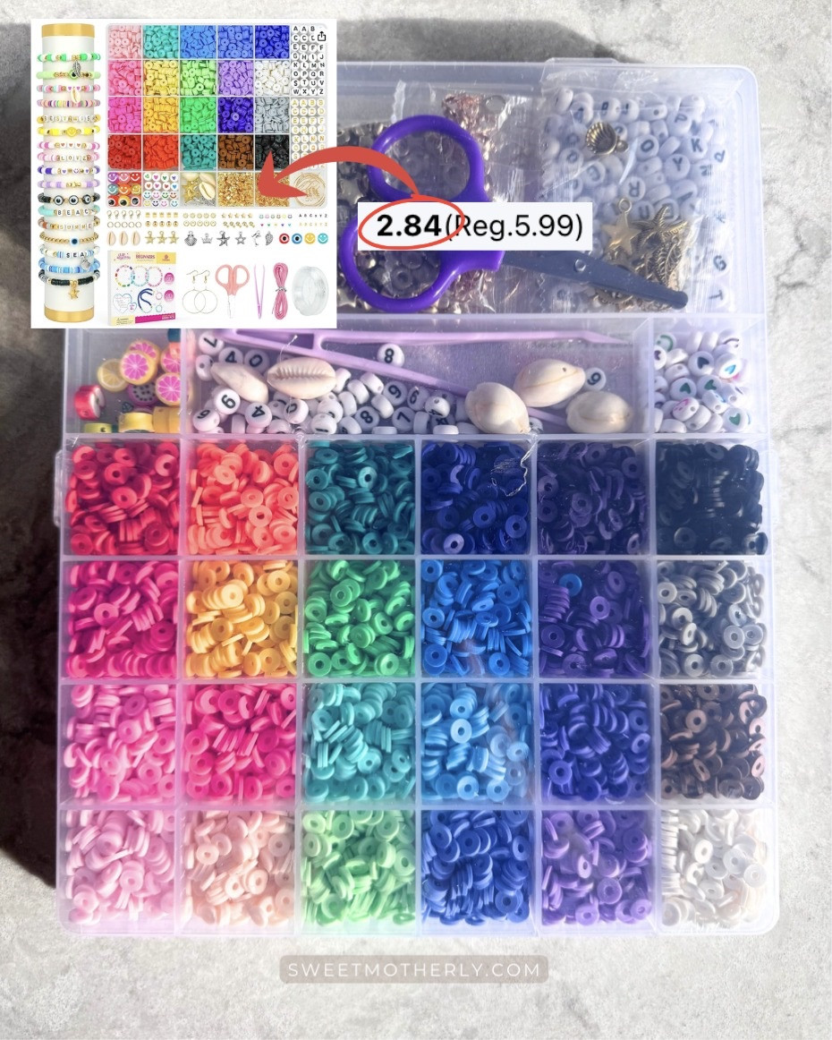 Found you a bracelet making kit similar to mine that's on promo now!

kids arts and crafts kits
easy DIY craft projects
creative kids activities
mess free craft ideas
paint and color projects
seasonal craft ideas
educational craft activities
toddler friendly crafts
fun indoor kids projects

#LTKKids #LTKSeasonal #LTKSaleAlert