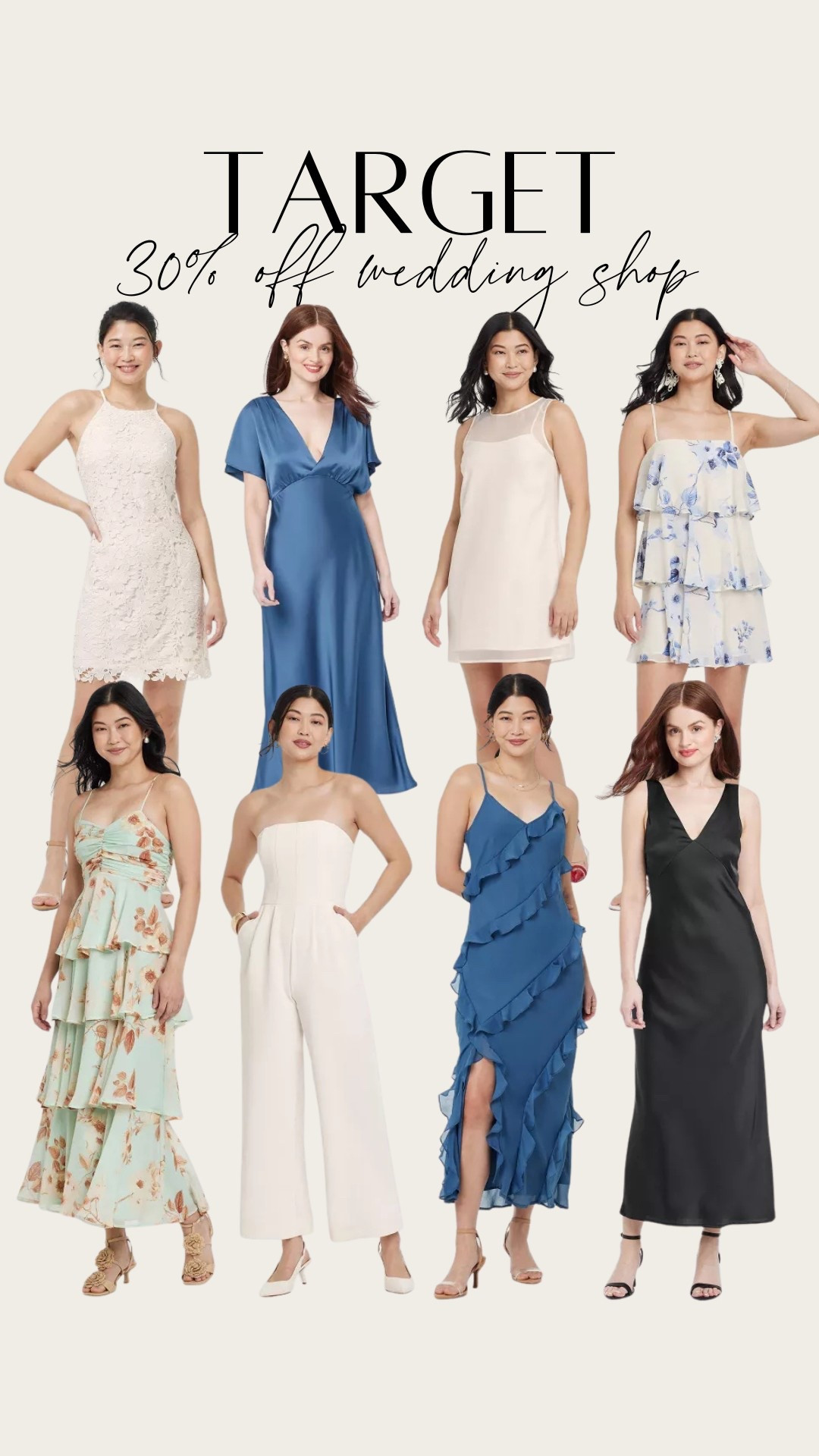 30% off target dresses! Their new Wedding Shop has so many affordable styles for brides and wedding guest dresses! 

#LTKStyleTip #LTKSaleAlert #LTKFindsUnder50