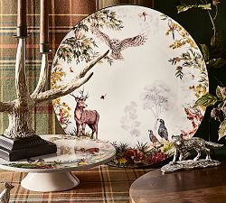 Fantastical Forest Stoneware Round Serving Platter | Pottery Barn (US)