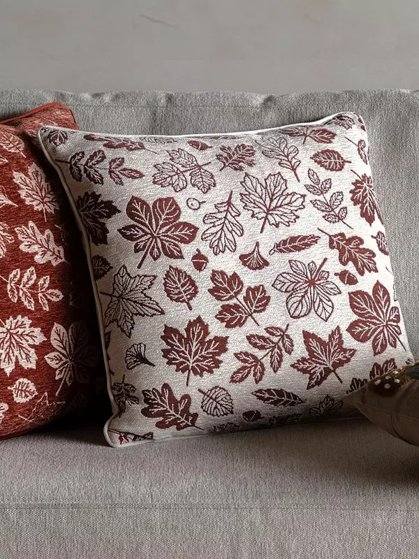 Gallery Direct Autumn Leaf Chenille Cushion Cream 450x450mm | Very (UK)